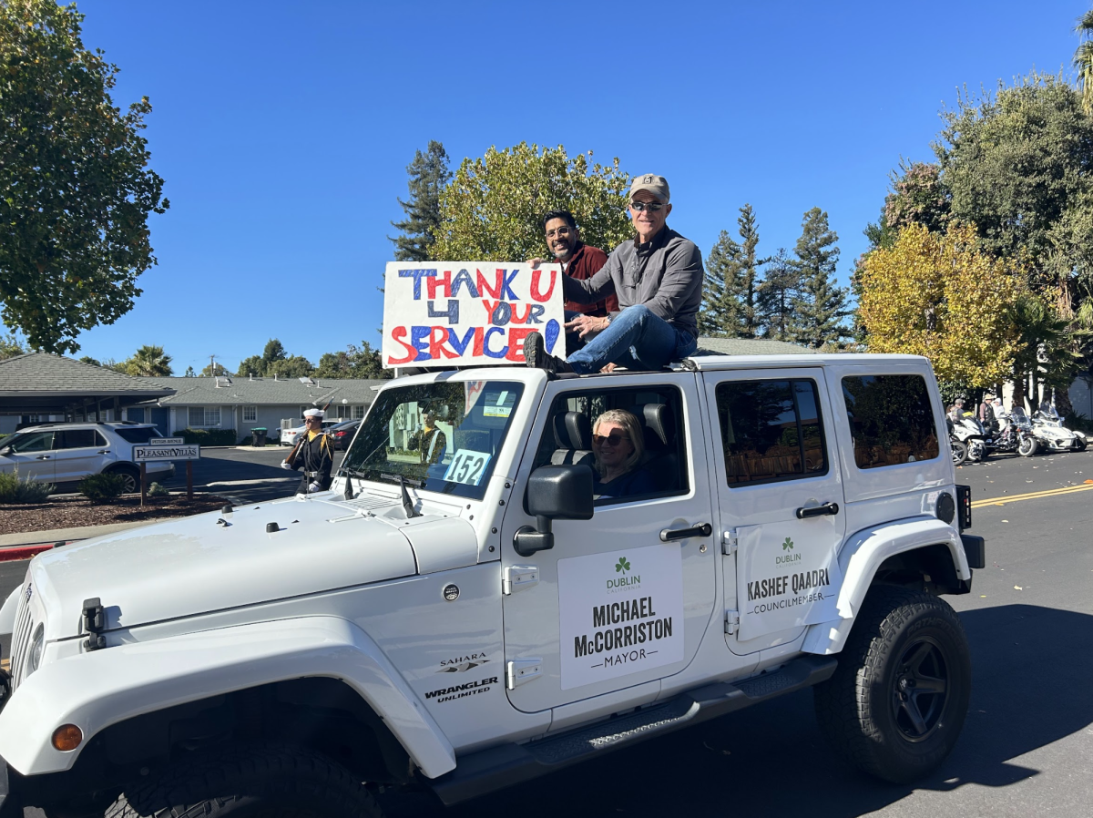 Dublin Mayor, Michael McCorriston, and council member, Kashef Qaadri, make a special appearance in the parade, expressing their heartfelt gratitude for our veterans with enthusiasm.